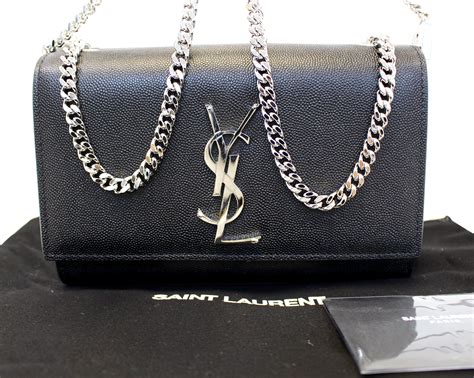 black and silver ysl bag|ysl shoulder bag black.